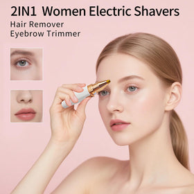 Kroaya trimming eyebrow to demonstrate precise shaping and control