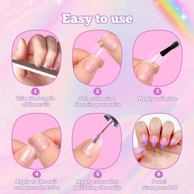 krofaue clear tips prepped and ready for polish or nail art creativity