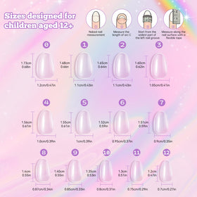 krofaue decorated short almond tips showcasing finished nail art