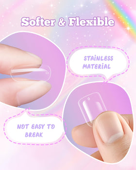 krofaue nails decorated with polish and stickers to spark creativity