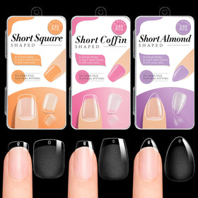 krofaue front packaging showing all three nail shapes and ample quantity benefit
