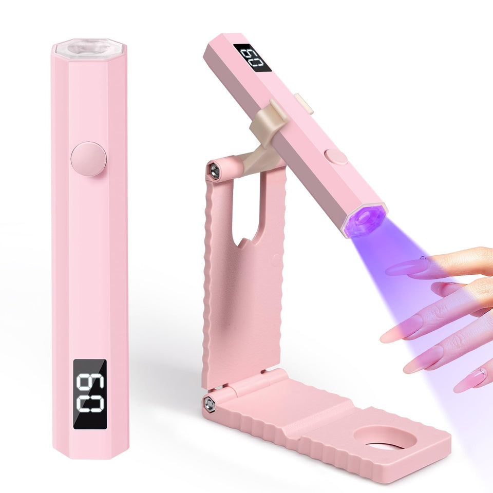 krofaue front view of compact UV lamp showing sleek profile and portability benefit