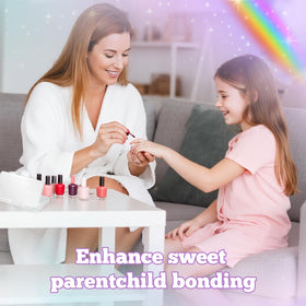 krofaue kids at a party wearing the nails demonstrating playful style