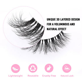 KSYOO application demo on model showing easy, quick strip lash application