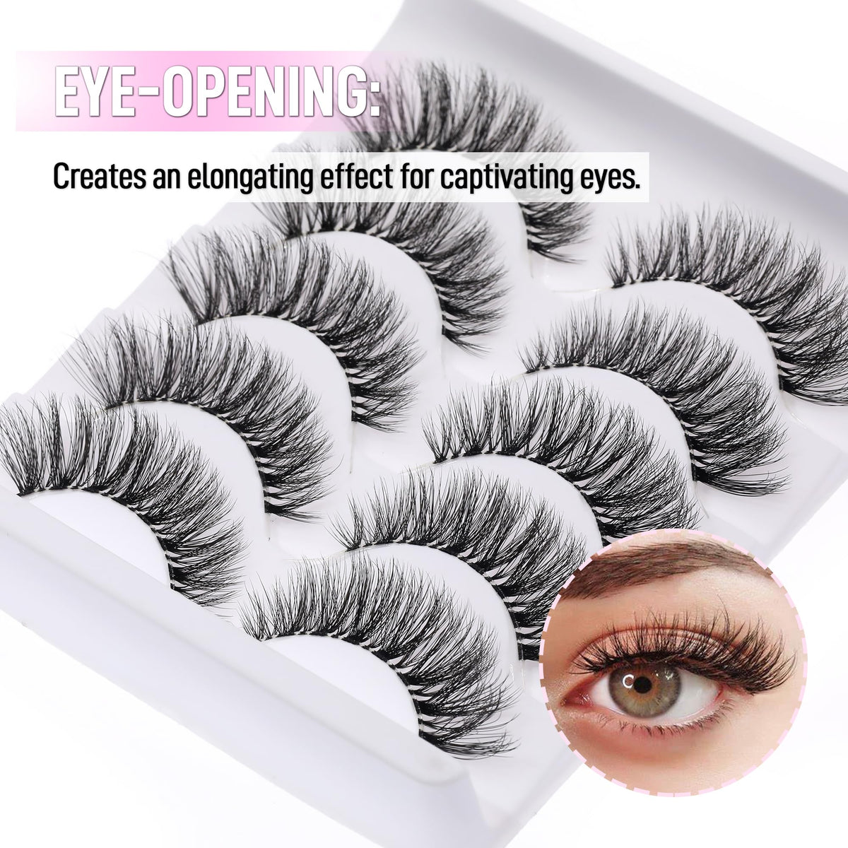 KSYOO lifestyle shot with evening makeup showcasing dramatic cat-eye effect