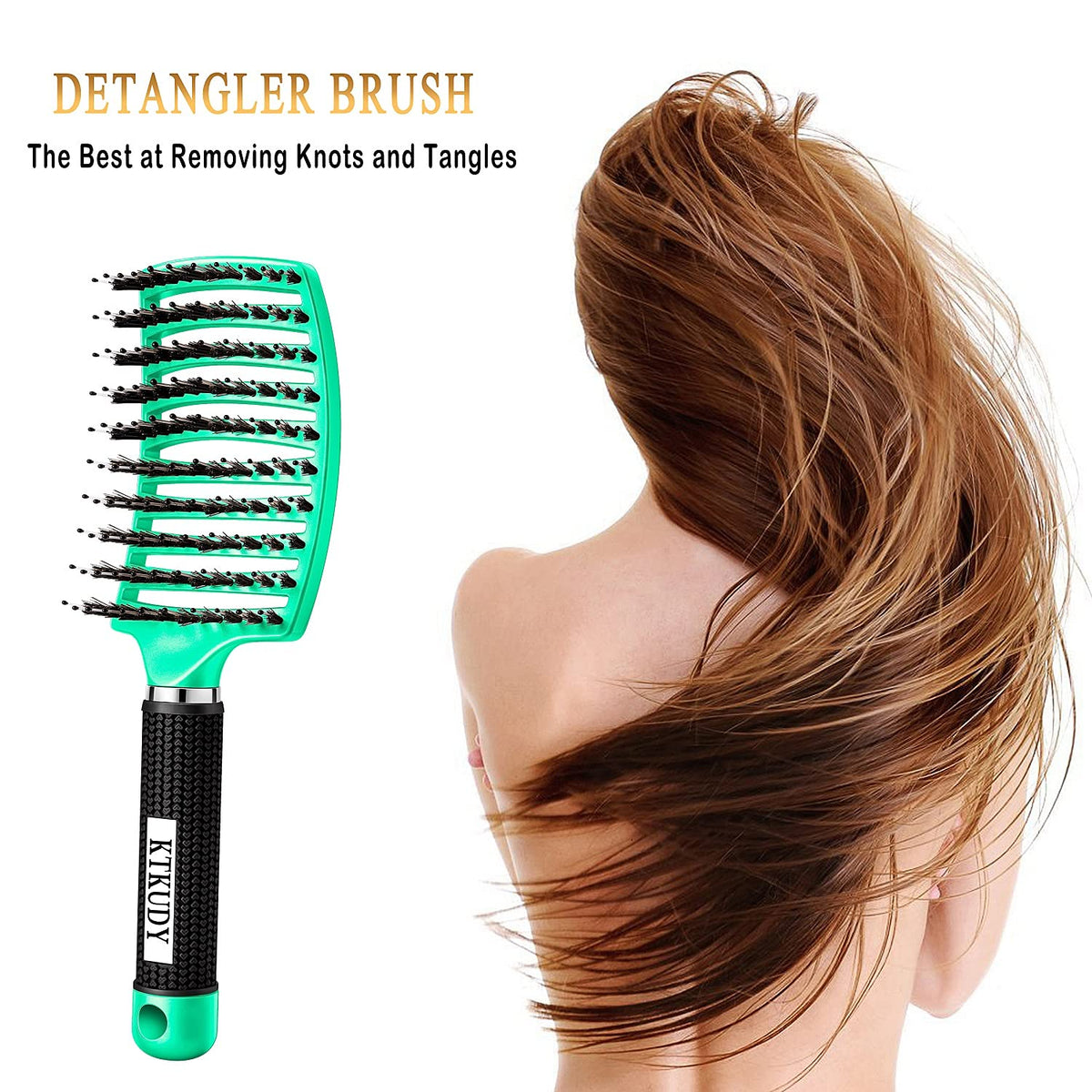 KTKUDY vented brush side profile illustrating airflow channels to speed up blow-drying