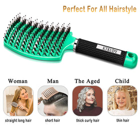 KTKUDY detangling wet hair gently separating knots to lower breakage during styling