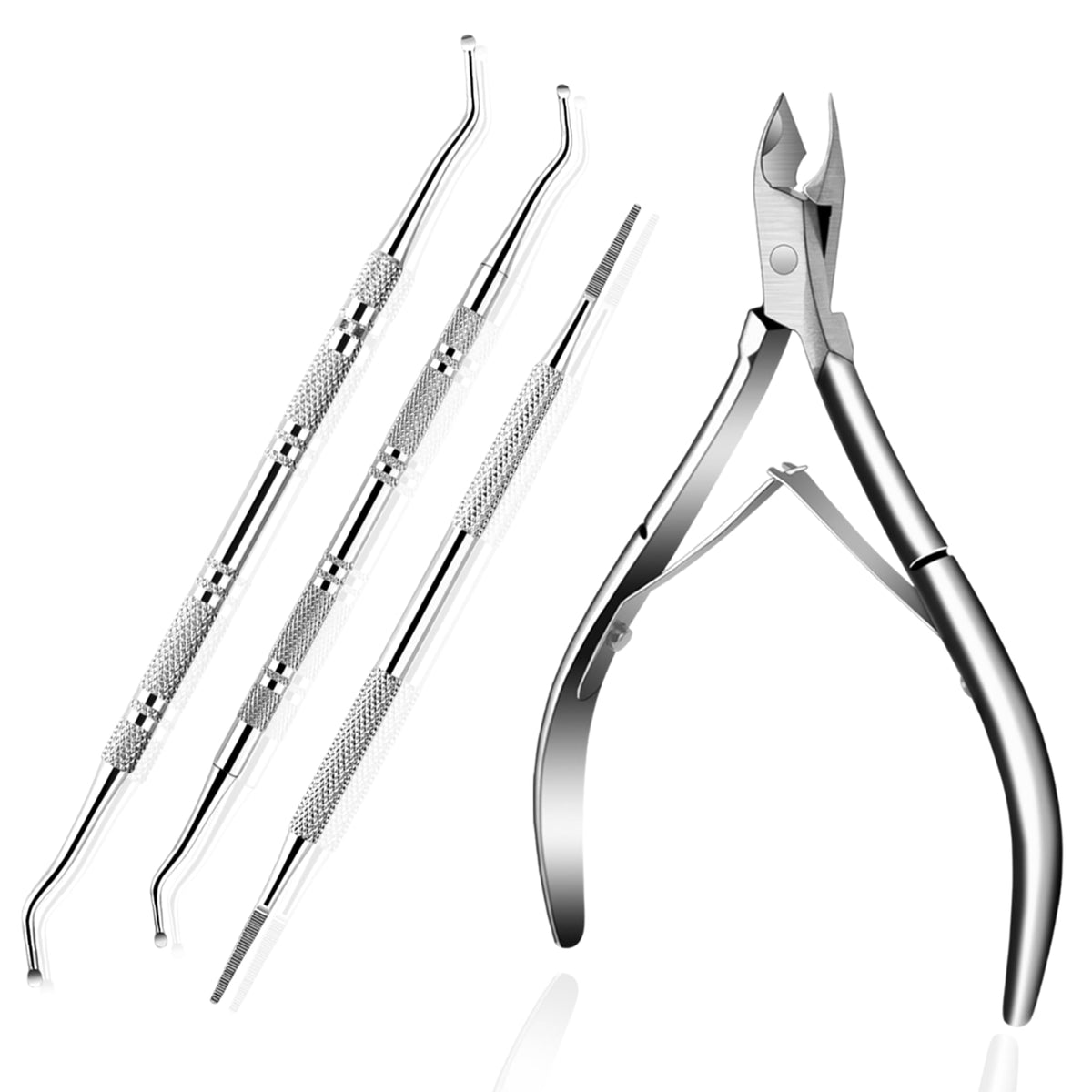 KuanStore front packaging showing full ingrown toenail tool kit and benefits