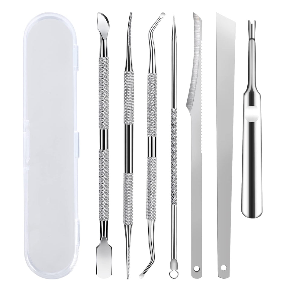 KuanStore front packaging showing the full 7-piece ingrown toenail kit for convenient care