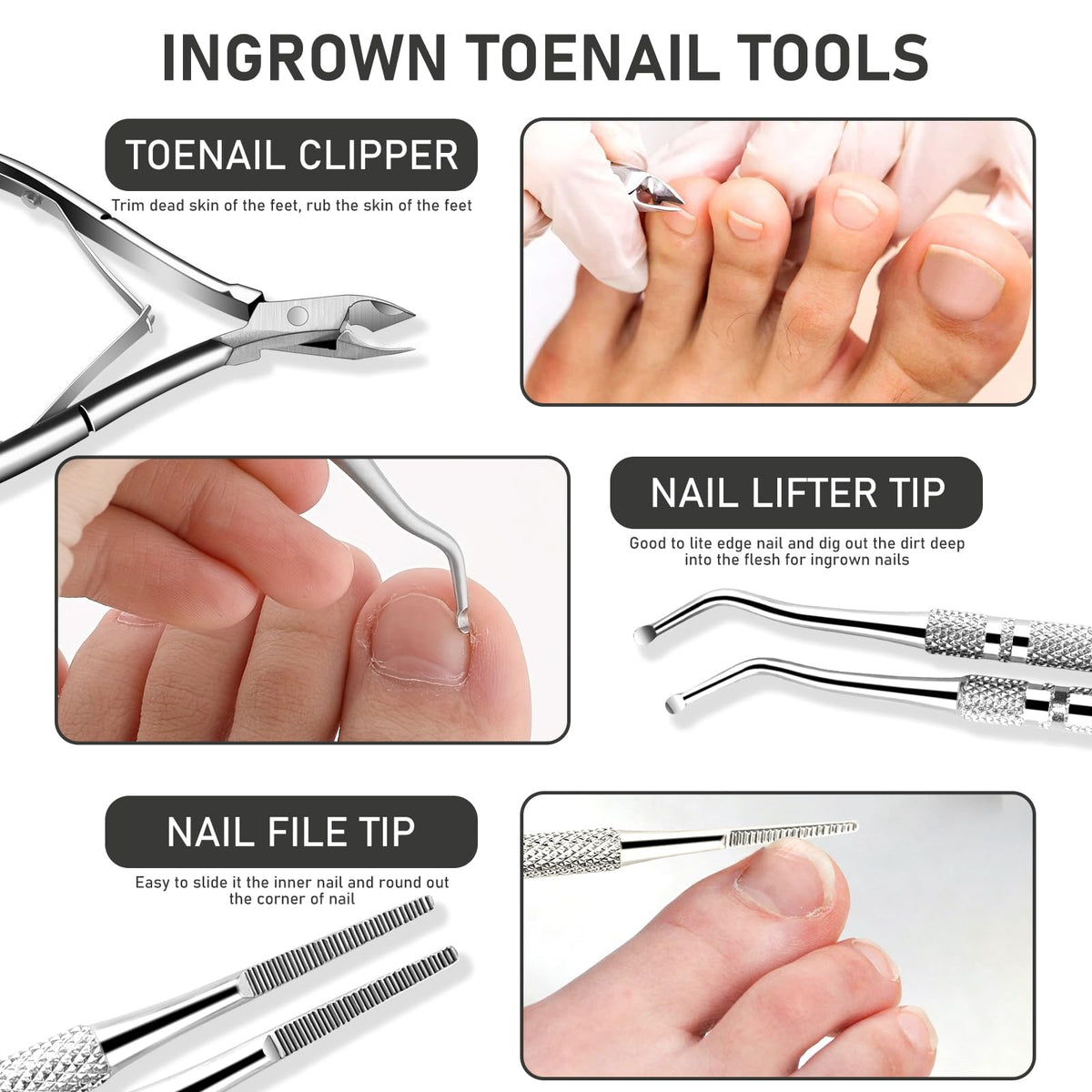 KuanStore lifter and wedge tip close-up showing gentle nail separation benefit
