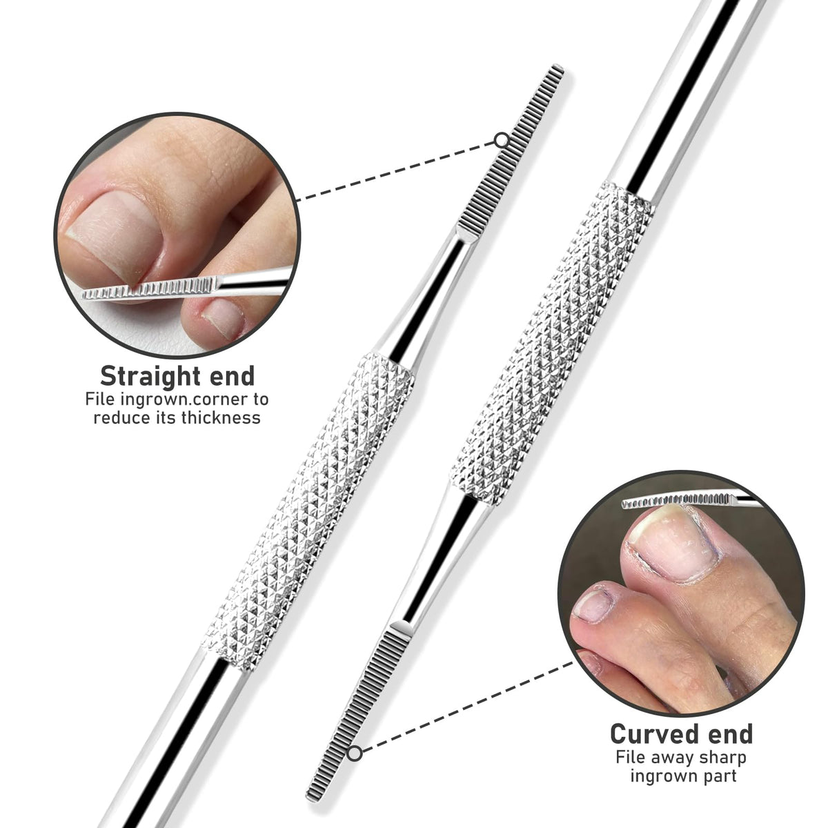 KuanStore under-nail cleaner in use removing debris for improved hygiene