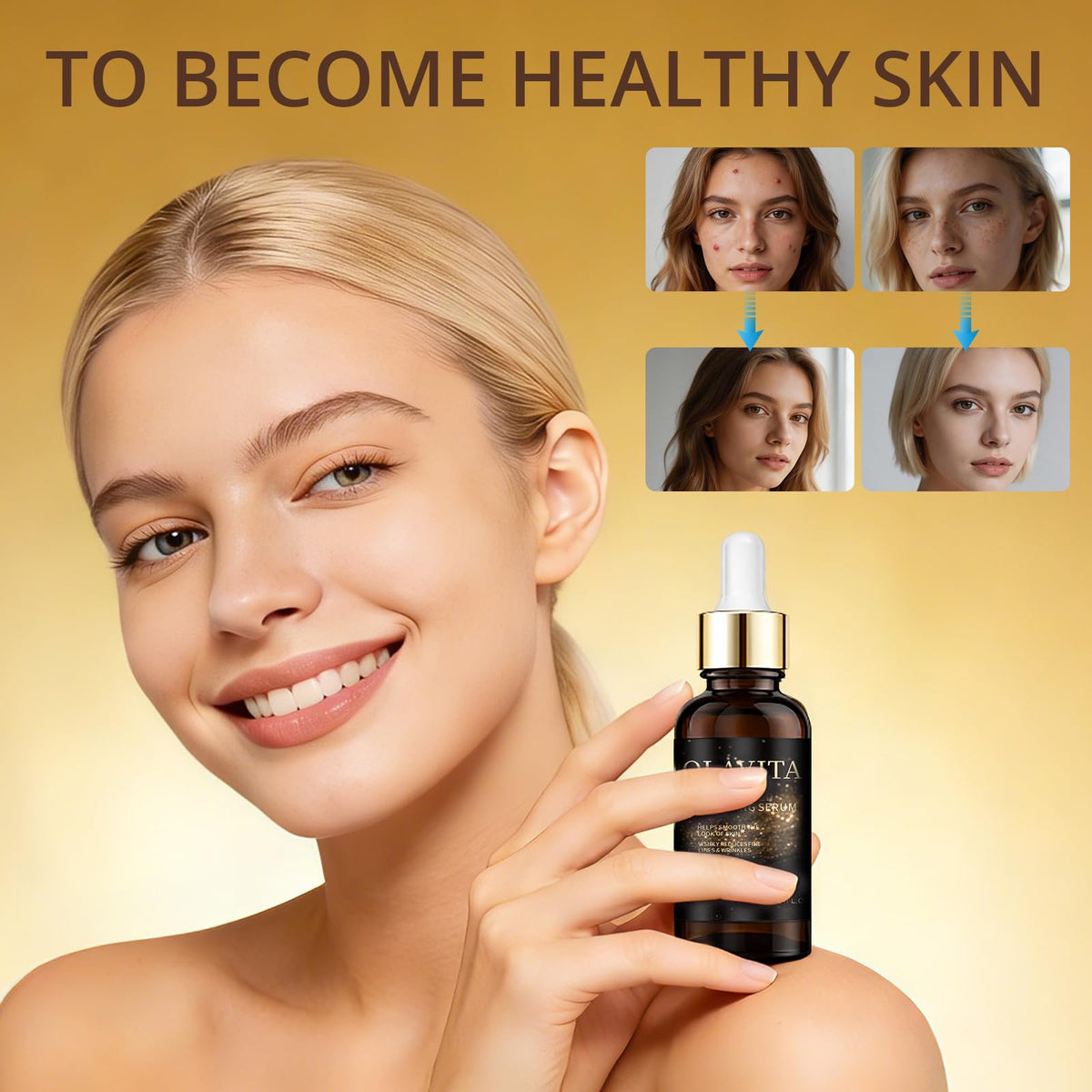 KUKSY Olavita applied to face and neck illustrating hydration and smoothing benefit