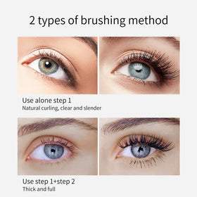 KUNSHNBEI before and after lashes showing enhanced length and thickness for visible lash transformation benefits