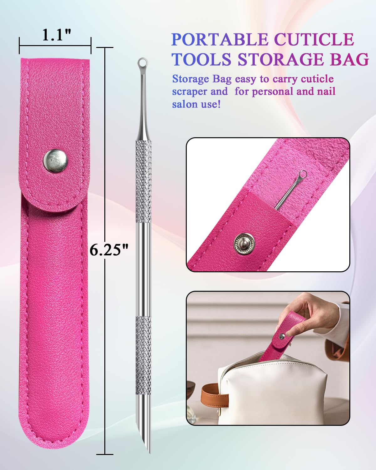 KUNSHNBEI stainless-steel handle texture showing non-slip grip comfort