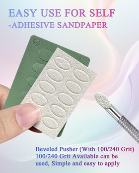 KUNSHNBEI tool in use pushing cuticle showing professional prep benefit