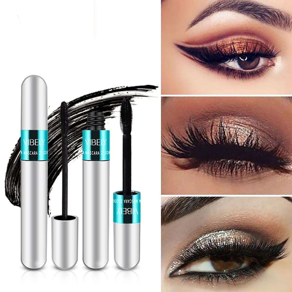 KUNSHNBEI applying mascara on lashes for precise lengthening effect