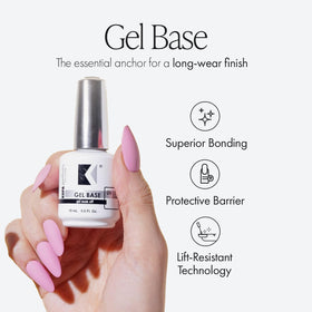 KUPA gelfinity base coat consistency on brush illustrating thin, even spread for better adhesion