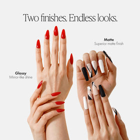 KUPA glossy swatches demonstrating high-shine, chip-resistant finish