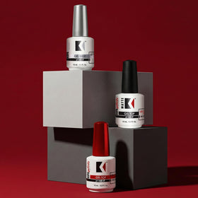 KUPA GelFinity curing under UV/LED lamp to show quick no-wipe setting benefit