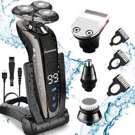 kurener shaver in bathroom lifestyle scene for convenient wet and dry grooming