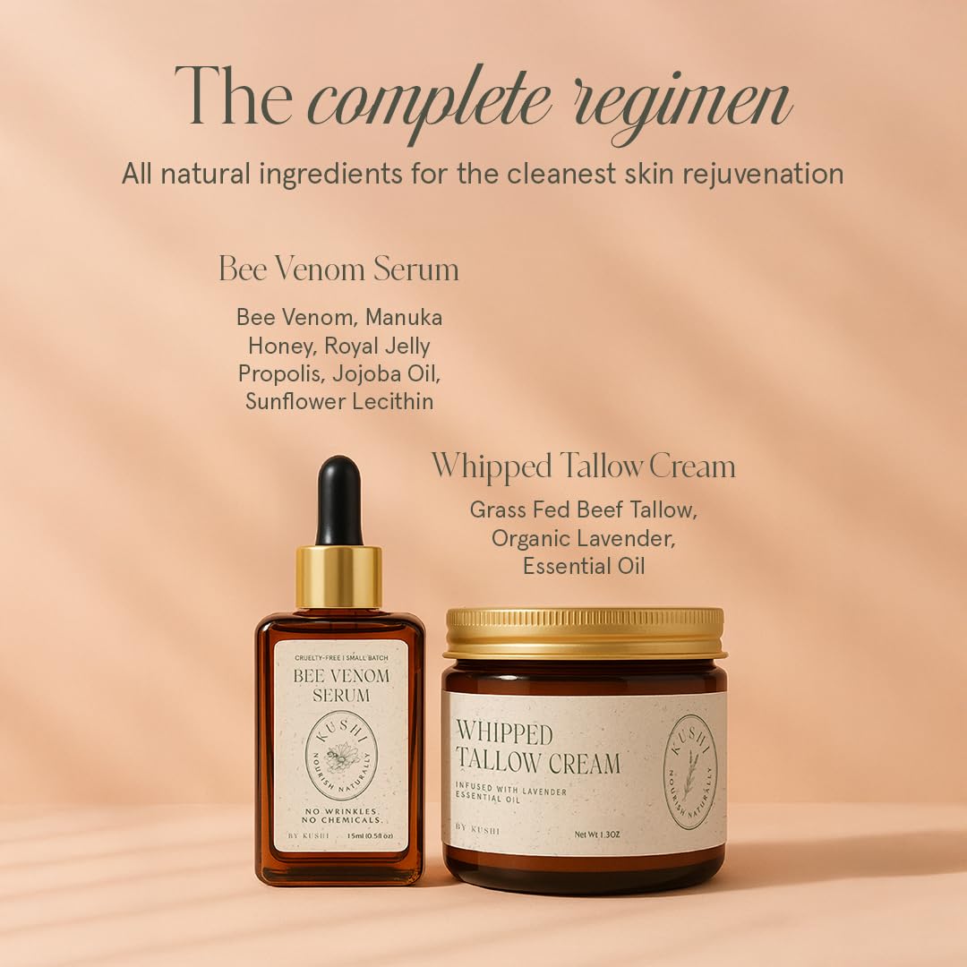 KUSHI close-up label detail emphasizing clean-beauty and ingredient transparency
