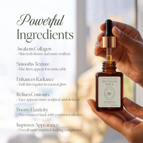 KUSHI jojoba oil pour next to serum showing nourishment and barrier support