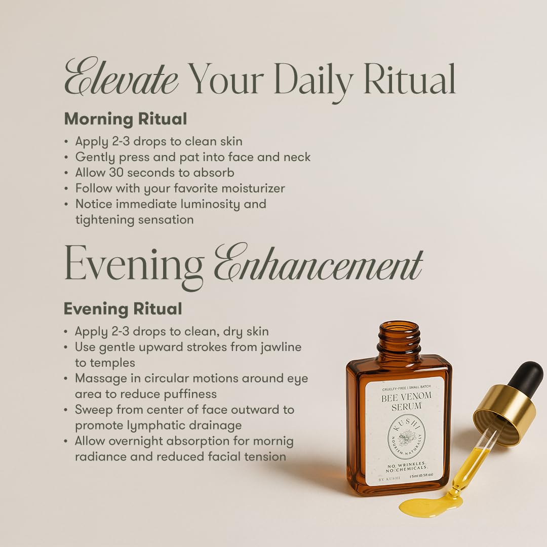 KUSHI jar of Manuka honey beside serum illustrating deep hydration benefit