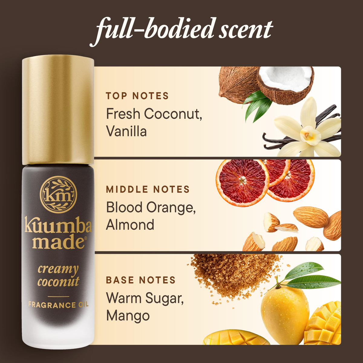 Kuumba Made beside a phone to show 0.15 fl oz pocket-friendly size