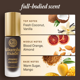 Kuumba Made beside a phone to show 0.15 fl oz pocket-friendly size
