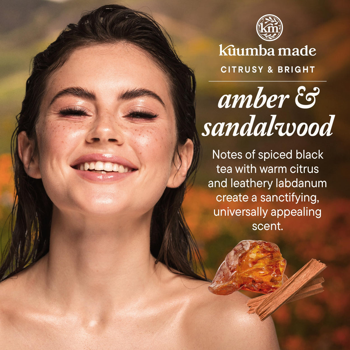 Kuumba Made oil texture drop on skin highlighting concentrated moisturizing fragrance
