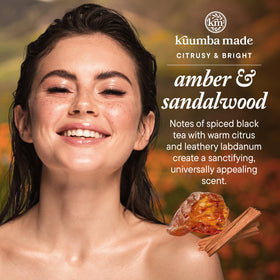Kuumba Made oil texture drop on skin highlighting concentrated moisturizing fragrance