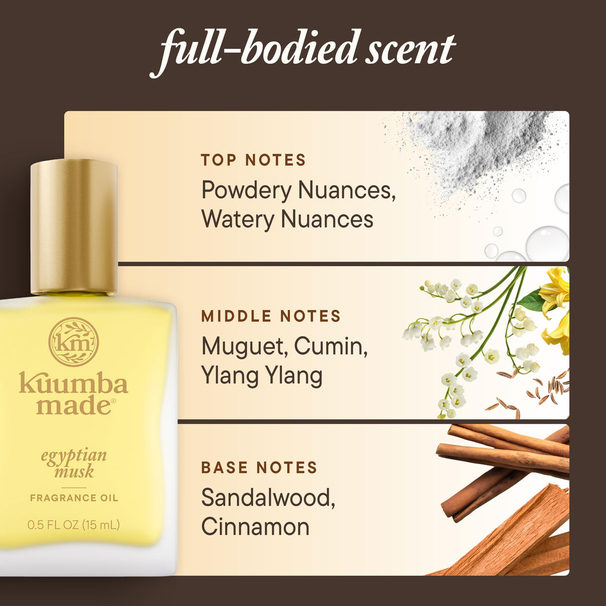 Kuumba Made bottle next to coin showing compact travel-friendly size benefit