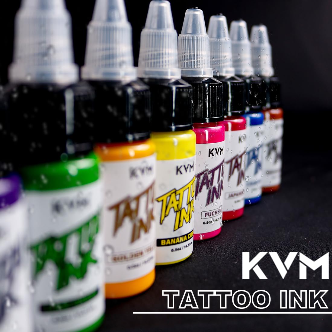KVM studio workstation with bottles displaying organized workflow benefit
