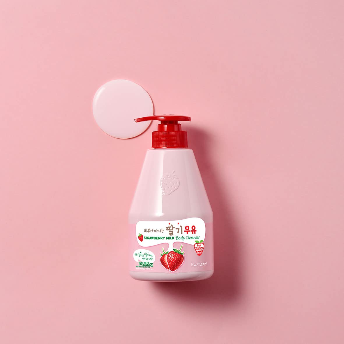 Kwailnara bottle on bathroom shelf in lifestyle setting for a relaxing shower ritual