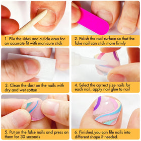 KXAMELIE reused press-on nails after removal showing clean condition for multiple wears