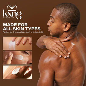 KXNG Cosmetics Zaddy used on feet showing soothing repair advantage