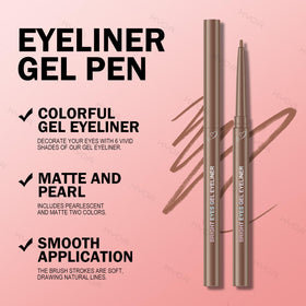 KYDA application on model eye showing smooth liner creating a natural matte definition