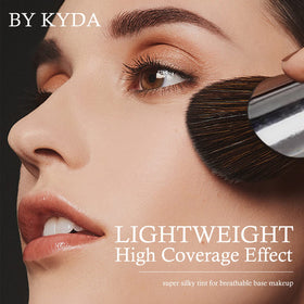 KYDA being applied with brush for smooth blend benefit