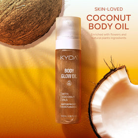 KYDA on model at beach illustrating sun protection and stylish glow benefit