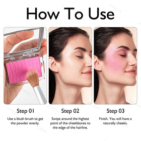 KYDA blush applied on cheek showing natural flush and buildable radiance