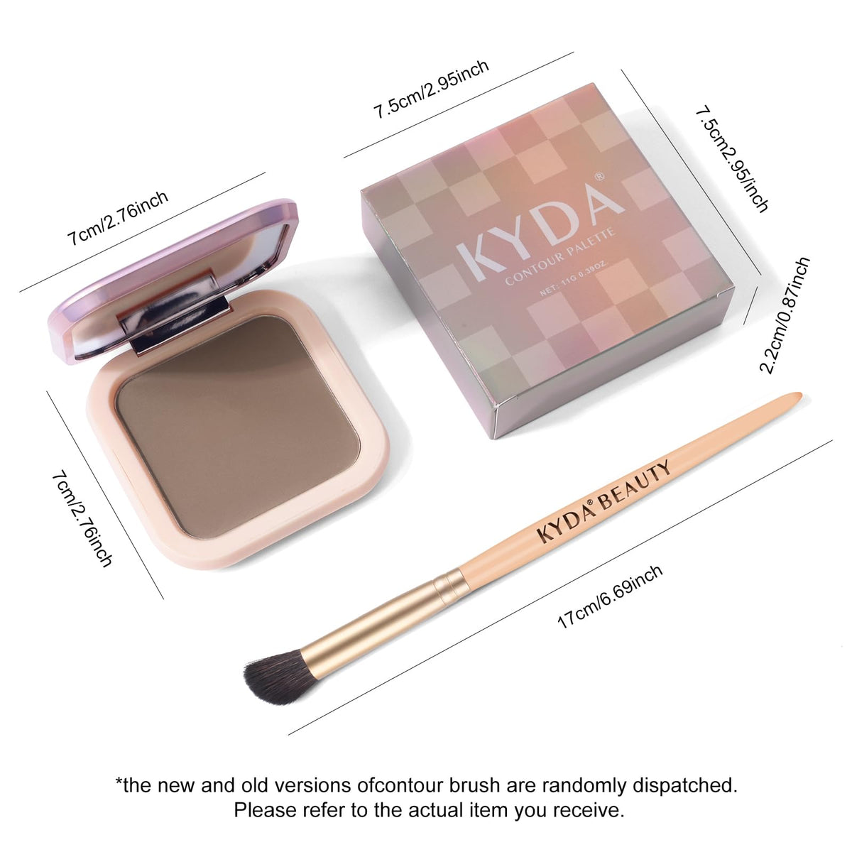 KYDA palette tucked inside a makeup bag to show portability for everyday touch-ups