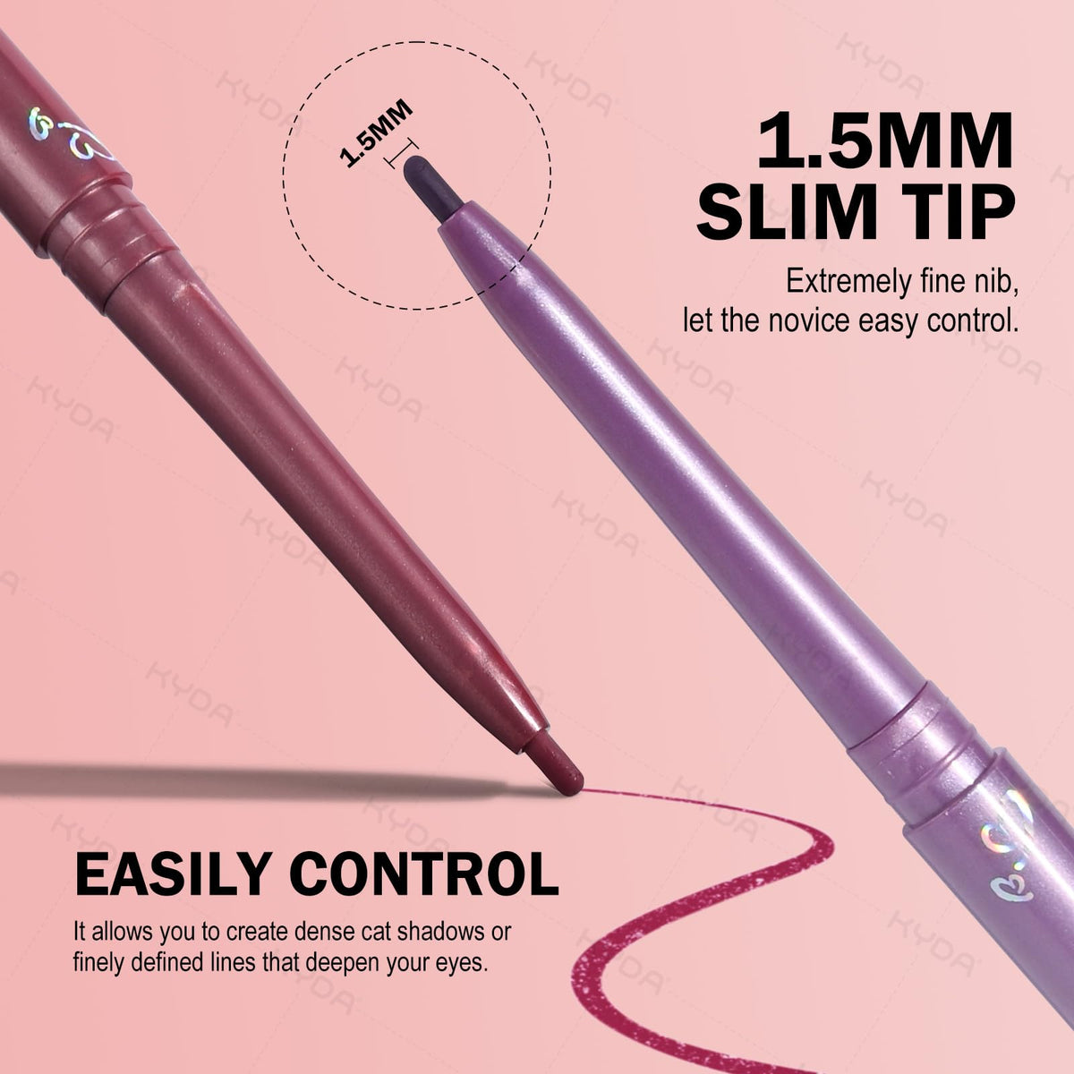 KYDA dual pencil scale next to coin illustrating compact, portable size and convenience