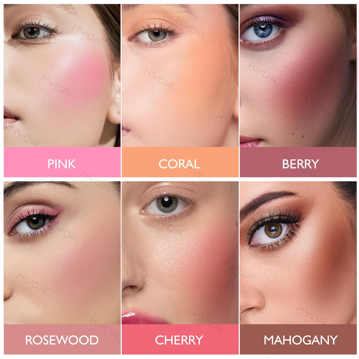 KYDA ultra fine powder texture magnified for smooth blendability and soft finish