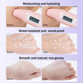 KYDA primer on a vanity with makeup tools illustrating daily routine use