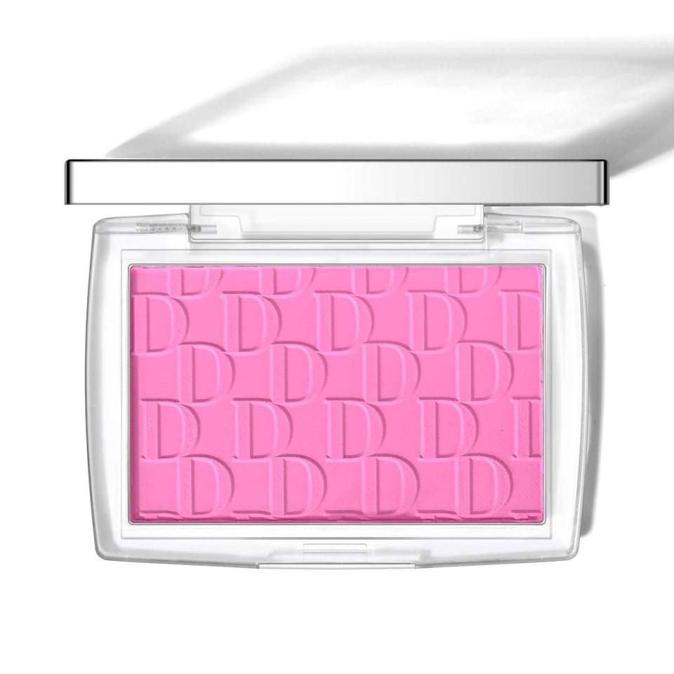 KYDA compact front view showing pink blush and compact design benefit of portability