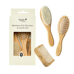 KYTE BABY front packaging showing eco-friendly bamboo three-piece set