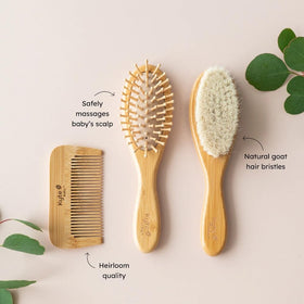 KYTE BABY goat hair brush close-up highlighting ultra-soft bristles