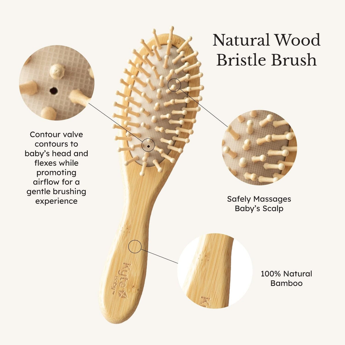 KYTE BABY bamboo set on bathroom shelf for tidy, natural storage