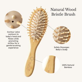 KYTE BABY bamboo set on bathroom shelf for tidy, natural storage