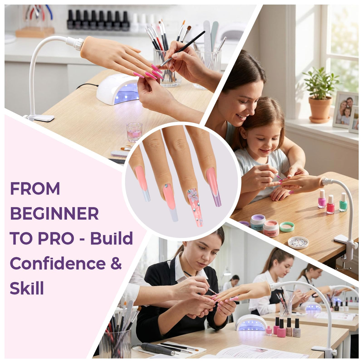 KZAOPZ clamp and adjustable bracket attached to table for hands-free stability